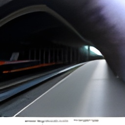 generated: a subway train coming out of a tunnel #1